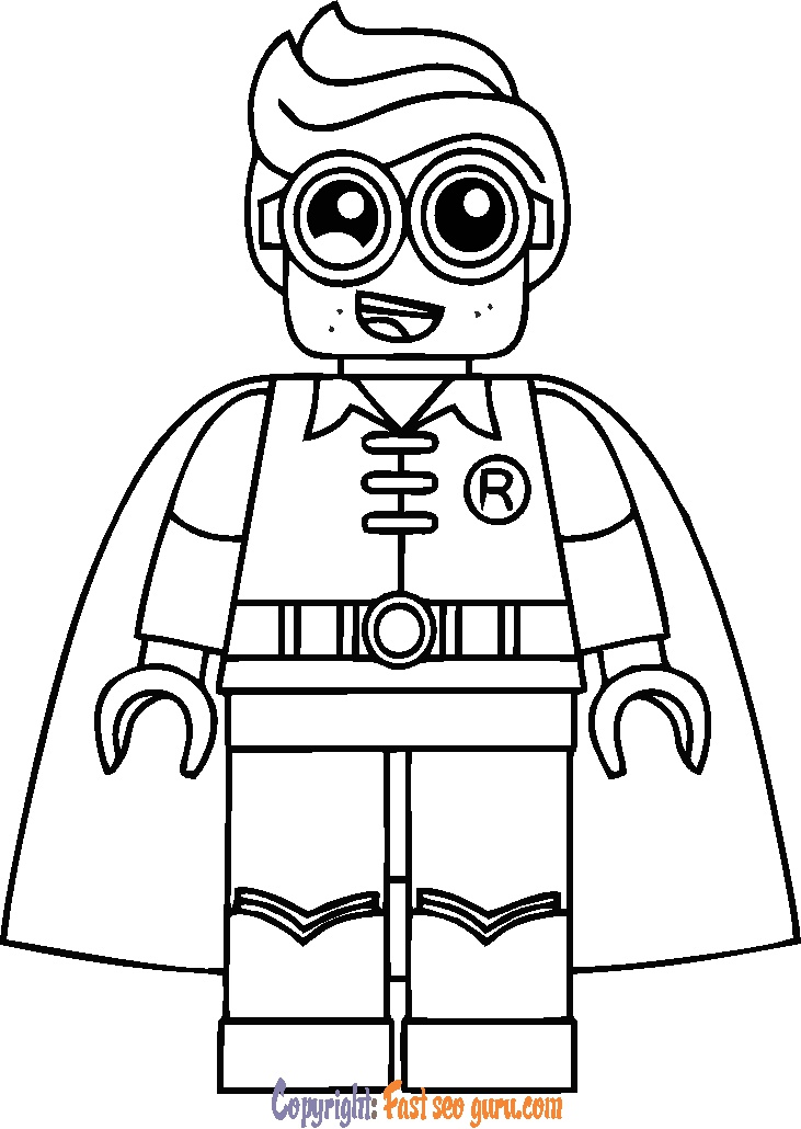 lego robin kids coloring pages